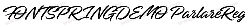 FONTSPRINGDEMO ParlareRegular字体转换